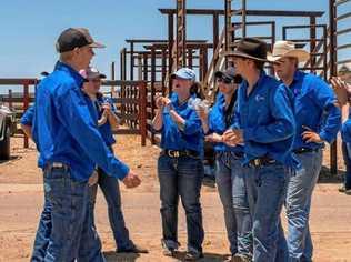 Students from the Emerald and Longreach Pastoral Colleges. Picture: Contributed