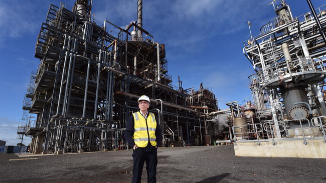 Qenos chief Stephen Bell at the company’s Altona plant west of Melbourne’s CBD. Picture: Nicki Connolly