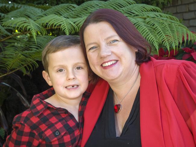 Paula Burgess, pictured with son Jesse, said the results could reflect a “developmental immaturity”