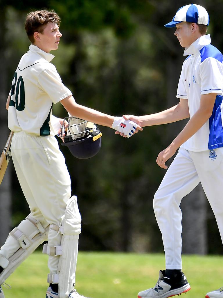 Villanova College batsman Zac Joyce AIC First XI cricket between Villanova College and St Edmund's College Saturday February 25, 2022. Picture, John Gass