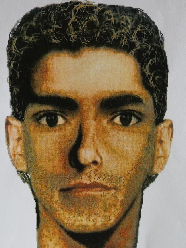 This Penri sketch produced by police was based on descriptions provided by witnesses to the abduction.