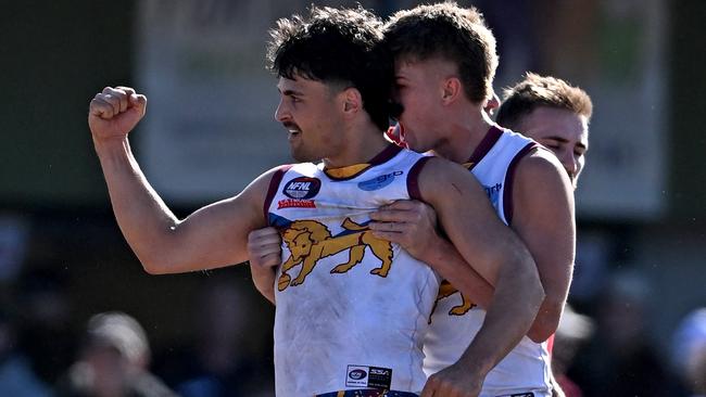 South MorangÃs Joshua DÃIntinosante during the NFNL Diamond Creek v South Morang football match in Epping, Saturday, Aug. 24, 2024. Picture: Andy Brownbill