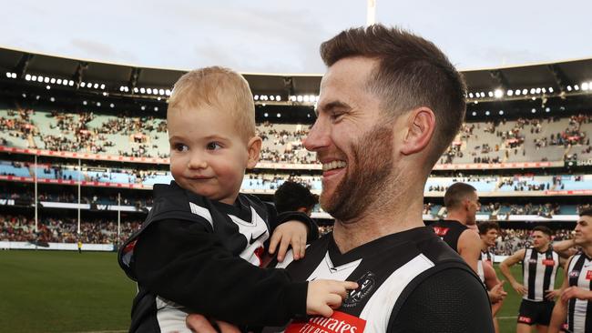 Jeremy Howe with his son Zander. Picture: Michael Klein