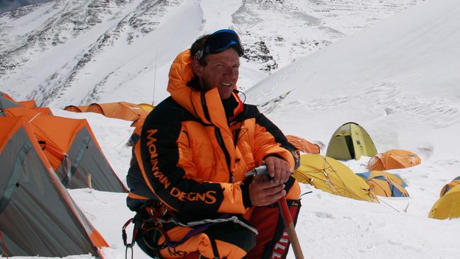 Mountaineer Duncan Chessell during an expedition to Mt Everest.