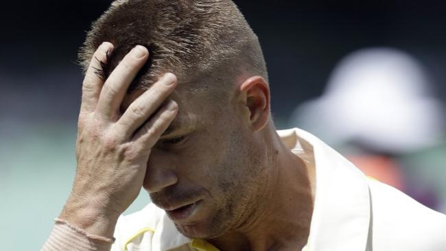 Australia's batsman David Warner. Picture: AP Photo/Themba Hadebe.