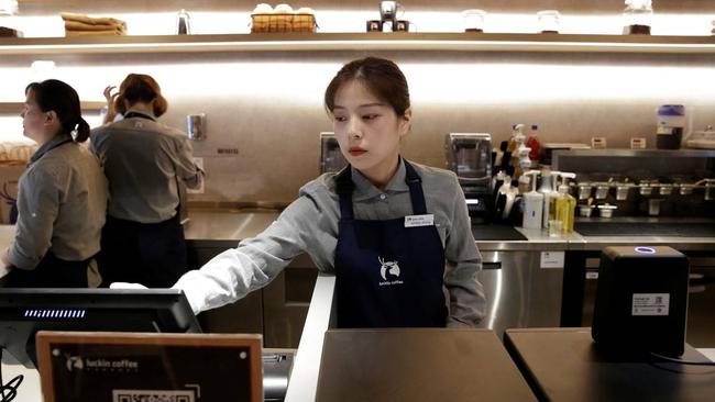 A Luckin Coffee outlet in Beijing. Picture: Reuters