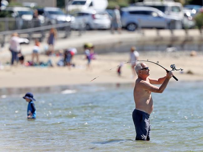 Sandy Bay’s a prime spot for locals to cool off when the mercury rises in Hobart. Picture: Sam Rosewarne