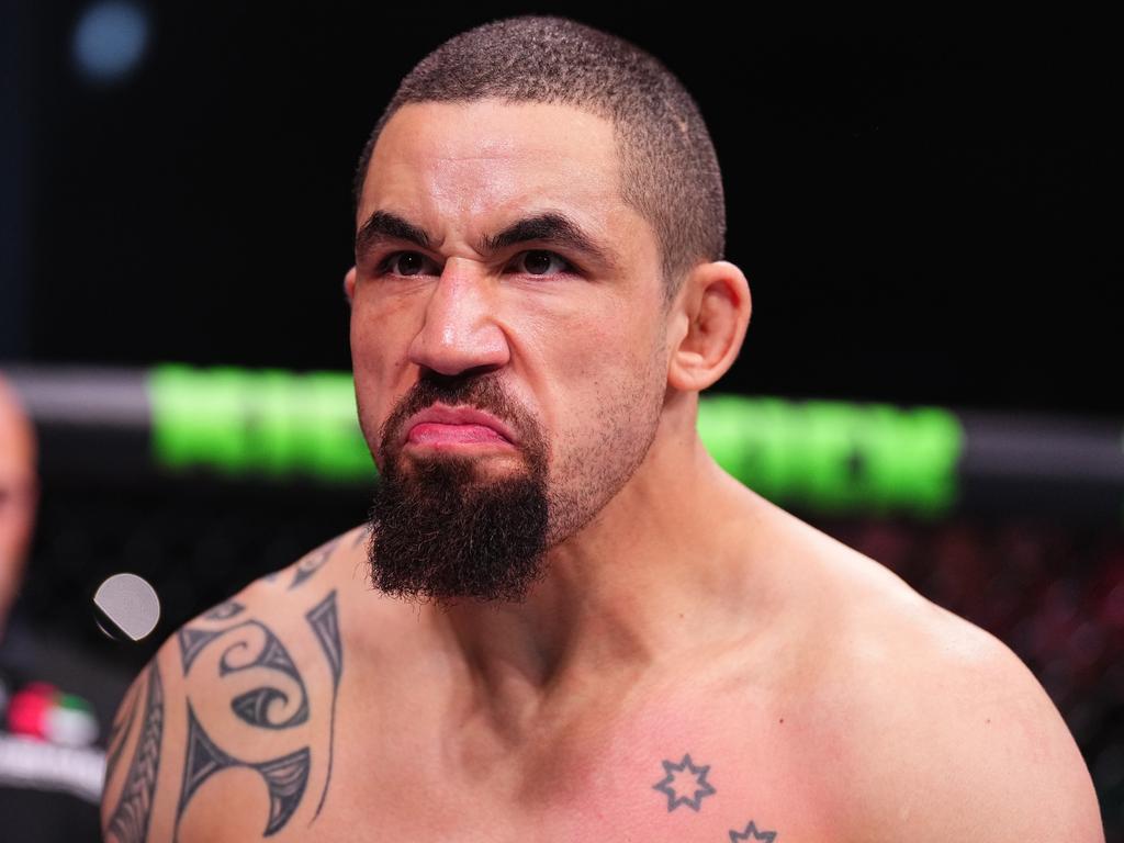 Rob Whittaker copped some Strickland strays. Picture: Chris Unger/Zuffa LLC