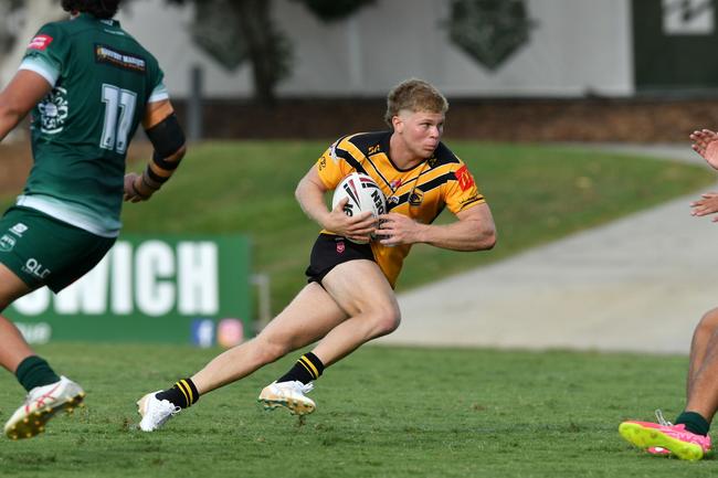 Sunshine Coast Falcons Mal Meninga Cup player Kye Porter in action last year before moving to University for Colts 1 footy. Picture: Vanessa Hafner/QRL
