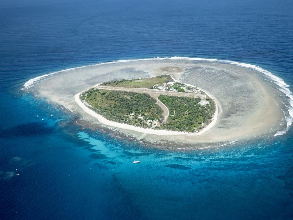 An aerial view of Lady Elliot Island today. Picture by Luke Marsden