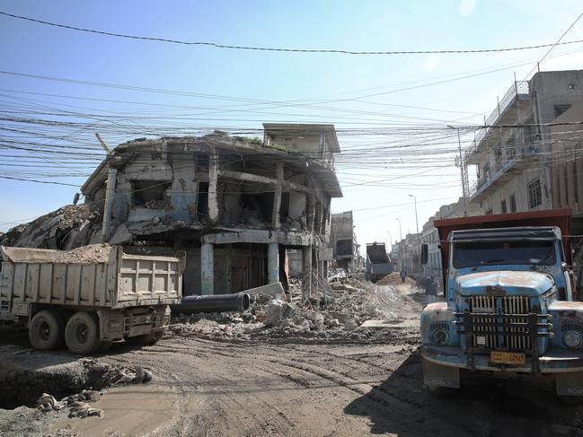 Reconstruction work in Mosul. Picture: Ella Pellegrini