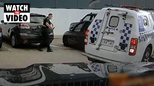 Moment Victoria Police Wagon Rammed By Car In Altona North Caught On Tape News Com Au