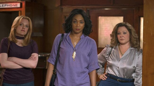 Elisabeth Moss, Tiffany Haddish and Melissa McCarthy in a scene from The Kitchen. Picture: Warner Bros.