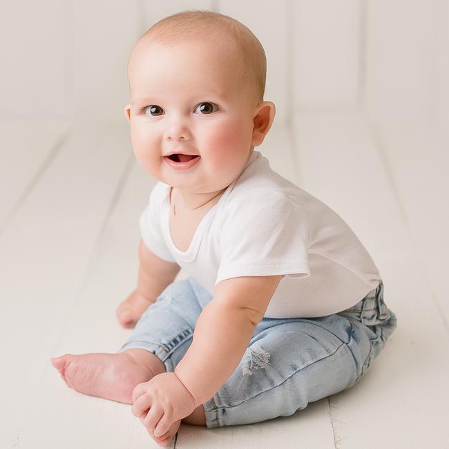 Nate Tonkiss at 7 months old (March 2019). Picture: Jariyah Ann Photography