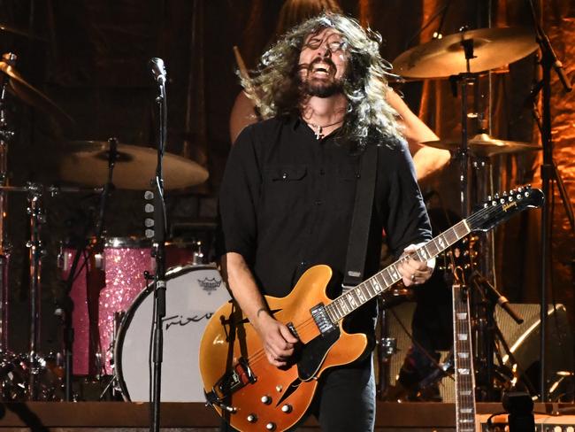 Dave Grohl: the drumming DNA is strong in the family. Picture: Chris Pizzello/Invision/AP.