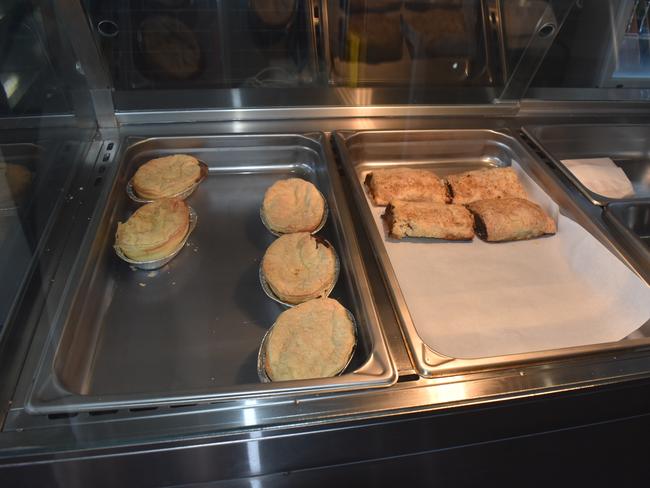 Homemade pies and sausage rolls in Kardomah Cafe. Picture: Madeleine Graham