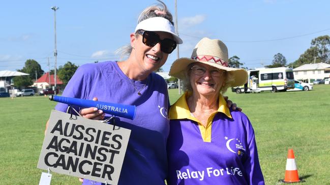 Shannon Philip and Tarana Cruice at the 2021 Ipswich Relay for Life. Picture: Jessica Baker / The Queensland Times