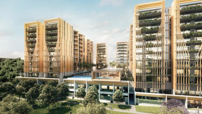 An artist's impression of Crown Group urban village project at 117 Victoria St, West End.