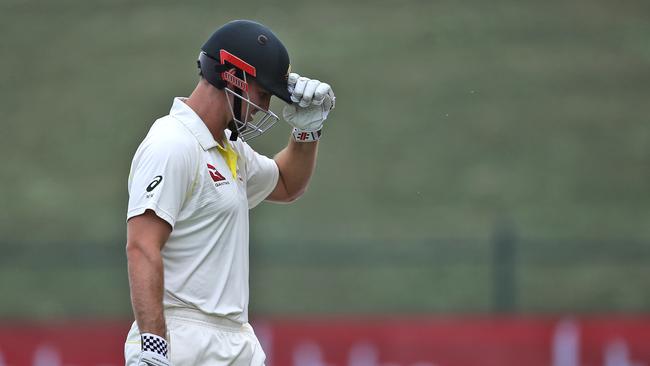 Even vice-captain Mitchell Marsh’s spot is not secure after a poor series. Picture: AP