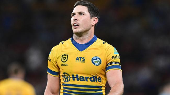 Mitchell Moses copped a barrage from Braydon Trindall. (Photo by Bradley Kanaris/Getty Images)