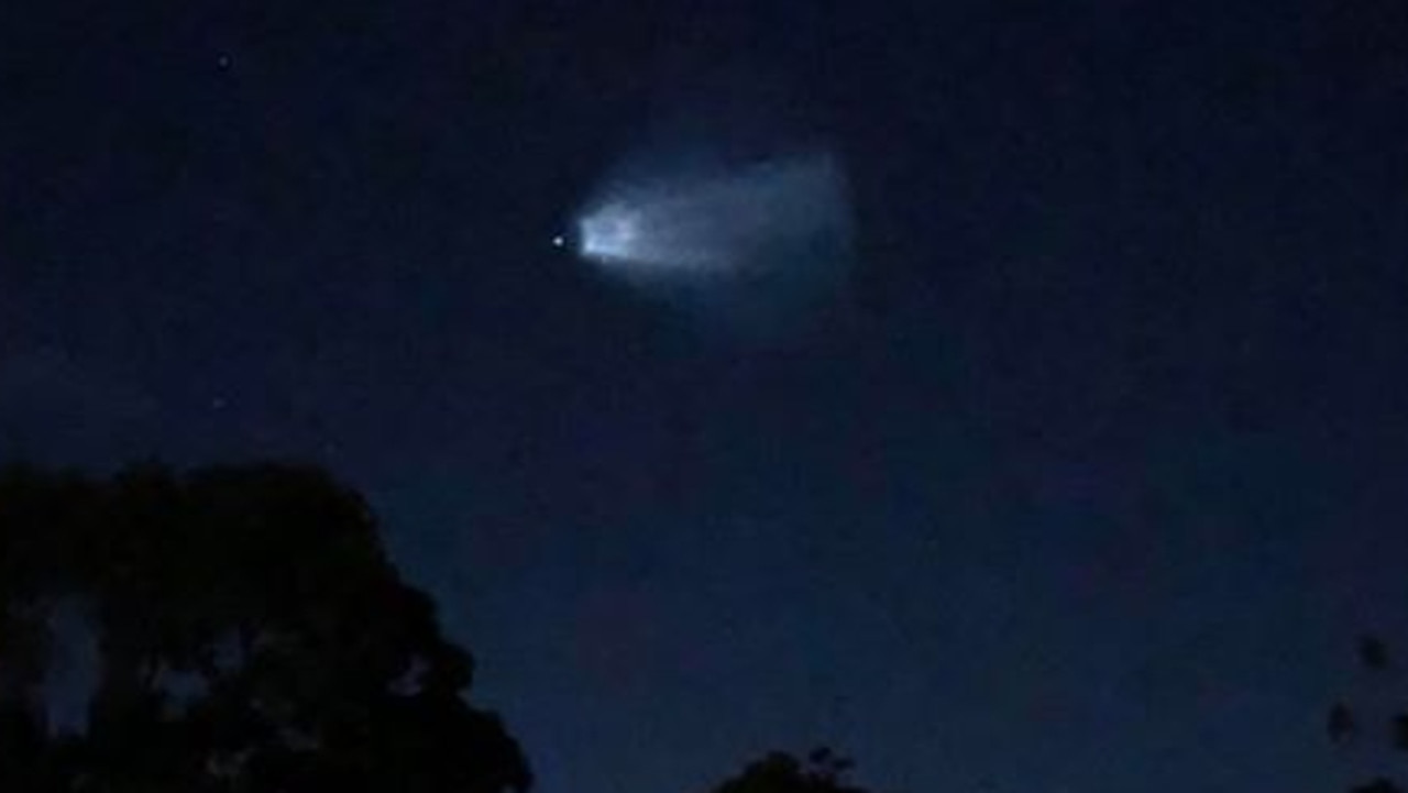UFO spotted across SA. Santa or Space X? Photo: Tarquin Schahinger