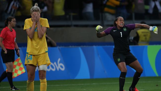 Australia's Alanna Kennedy (L) and Barbara (R).