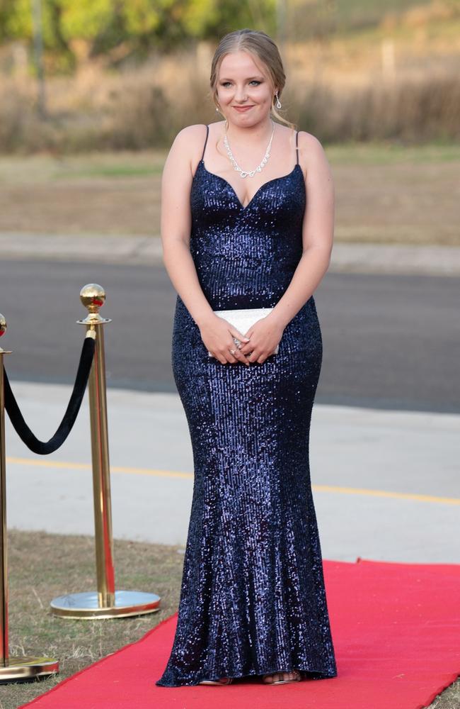 Alyssa of Cooloola Christian College graduating class 2023 arrives at the formal. October 5, 2023. Picture: Christine Schindler