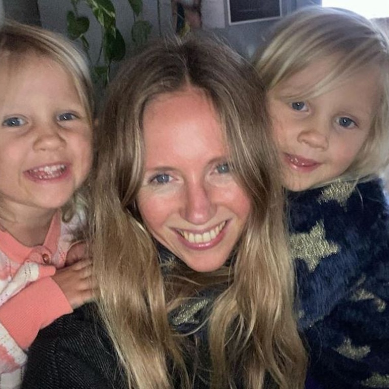 Twin girls Ophelia and Tarrow pictured with their mother Akira Garton. Picture: Instagram
