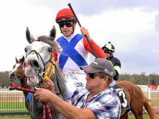 LATE CHANGE: Jag Guthmann-Chester rode Greywolf to a win in the Sirromet Class 5 Handicap (race 4) at Ipswich on Wednesday. Picture: Rob Williams