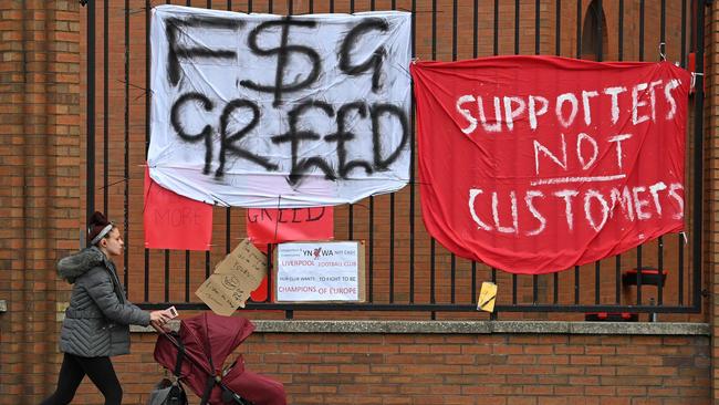 Liverpool FC was among the clubs to receive a fierce backlash from fans. Picture: AFP
