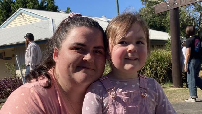 Jillian and Juliana Fulloon enjoy People's Day at the 2023 Gympie Show.