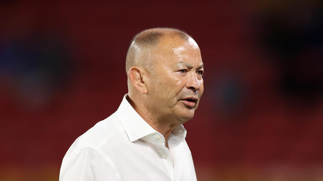 BRISBANE, AUSTRALIA - JULY 09: England Head Coach, Eddie Jones looks on ahead of game two of the International Test Match series between the Australia Wallabies and England at Suncorp Stadium on July 09, 2022 in Brisbane, Australia. (Photo by Cameron Spencer/Getty Images)