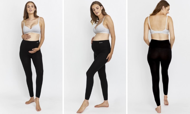 Bonds Maternity Roll Top Leggings Black Size S M Each