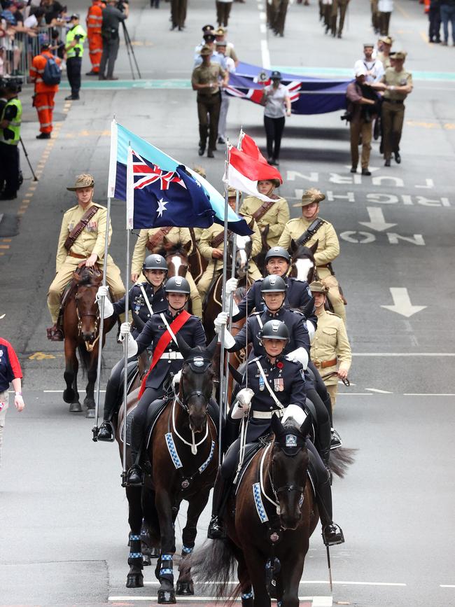 ANZAC day march, Brisbane. Picture: Liam Kidston
