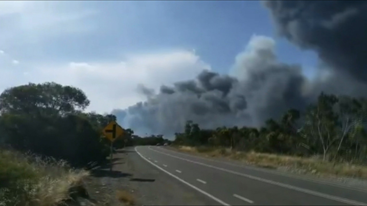 Firefighters work to control bushfire in SA