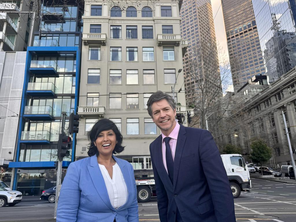 Lord Mayor Nick Reece and his running mate Roshena Campbell last month promised to slash rates for successful office-to-apartment conversions. Picture: Supplied