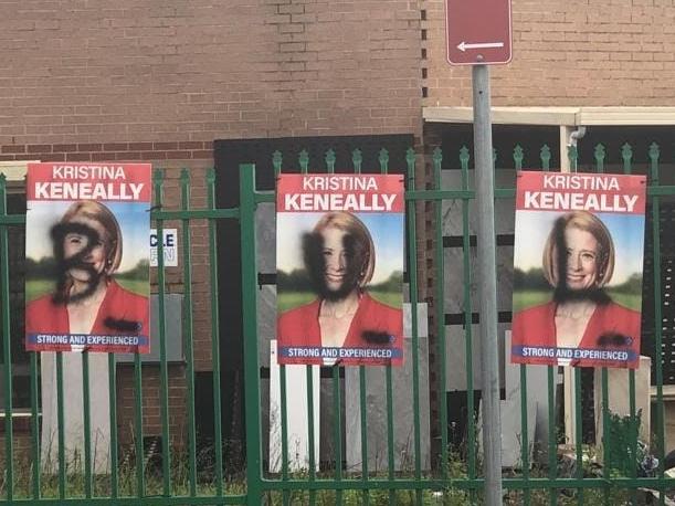 Keneally’s Western Sydney posters trashed