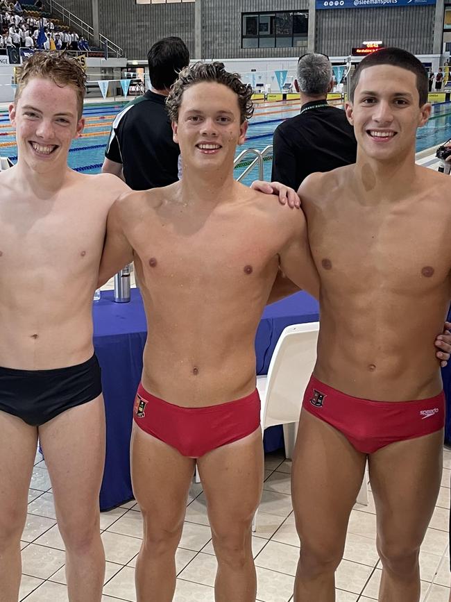 Ike Martinez of Terrace, middle, with his squad mates.