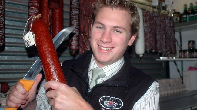 CHOPPED: Stephan Knoll at the Barossa Fine Foods stall in the Adelaide Central Market.