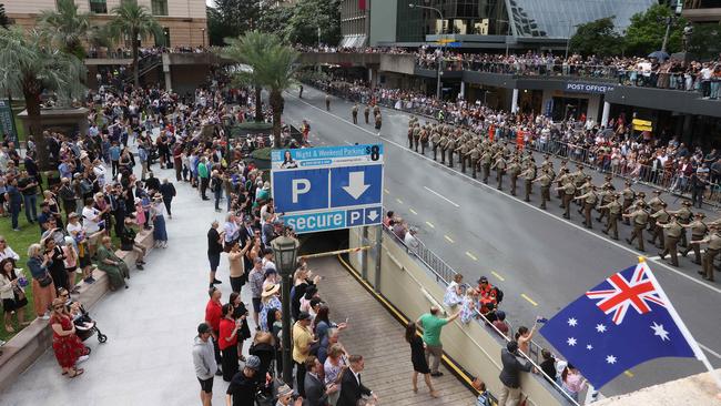 ANZAC day march, Brisbane. Picture: Liam Kidston