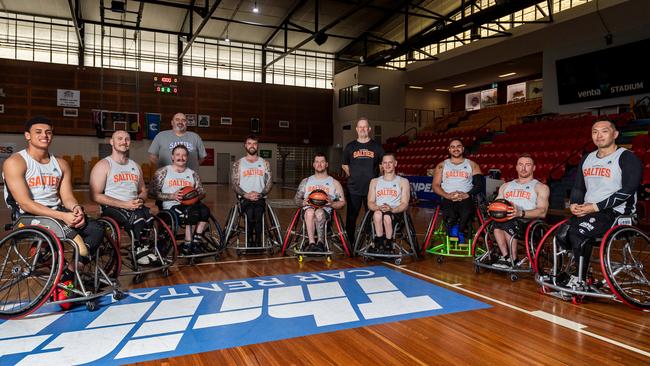 The Darwin Salties NWBL side's ahead of their first home match of the 2024 season. Picture: Pema Tamang Pakhrin