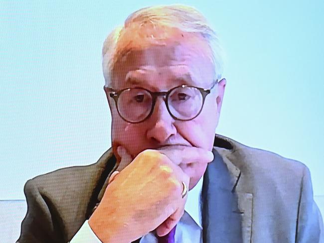 CANBERRA, AUSTRALIA  - NewsWire Photos - November 29, 2024: Wayne Swan, CBUS Super Chair appears via video conference at the Economics References Committee public hearing at Parliament House in Canberra. Picture: NewsWire / Martin Ollman