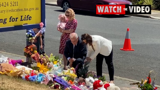 PM Scott Morrison and wife Jenny visit site of school tragedy