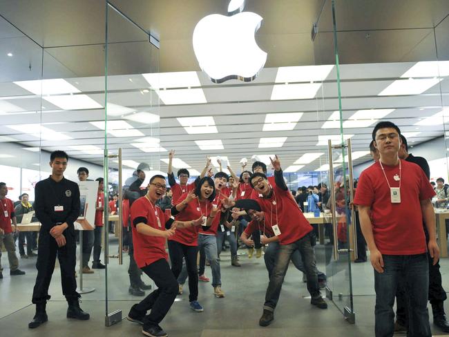 An iPhone store in Beijing. But no iPhone 6s here.