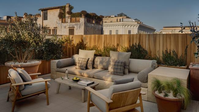 A terrace suite at Six Senses Rome. Picture: John Athimaritis.