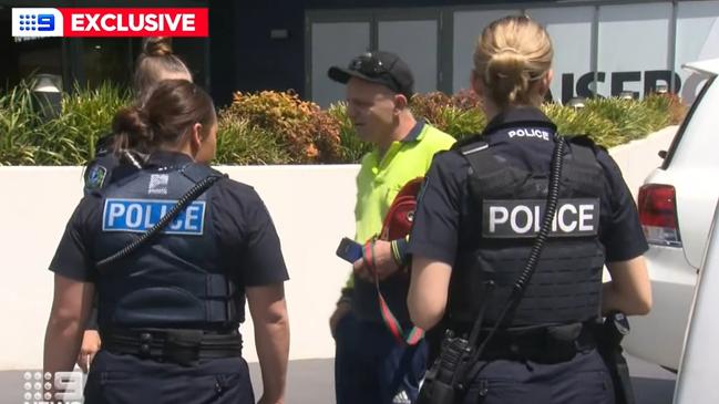 A 45-year-old man was arrested after attempting to steal a skills testing machine at Parabanks Shopping Centre. Picture: Nine News