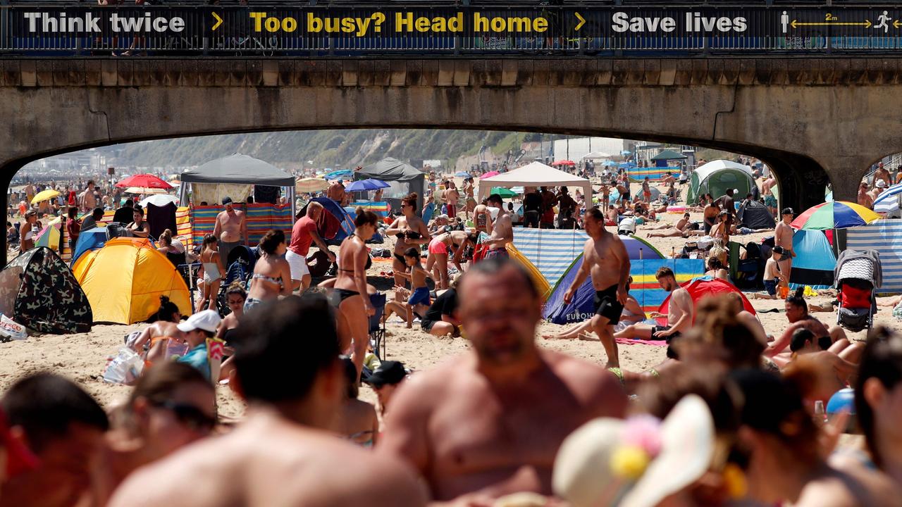 This is Boscombe Beach in Bournemouth. Picture: Adrian Dennis/AFP