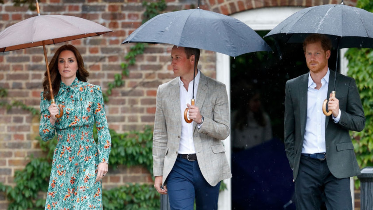 The royal trio visit The Sunken Garden in the grounds of Kensington Palace on August 30, 2017. Picture: Max Mumby/Indigo/Getty Images