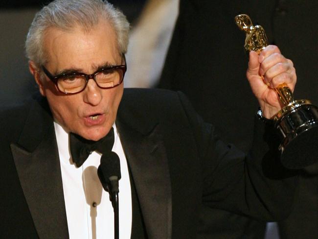 Film director Martin Scorsese holding Best Director Oscar award trophy at 79th Annual Academy Awards in Los Angeles 25 Feb 2007.