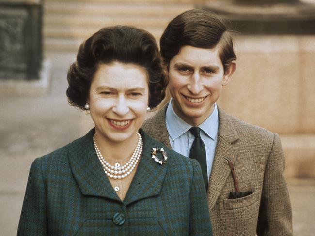 The Queen with Prince Charles at Windsor Castle in 1969, a month before his investiture. Picture: Fox Photos/Hulton Archive/Getty Images